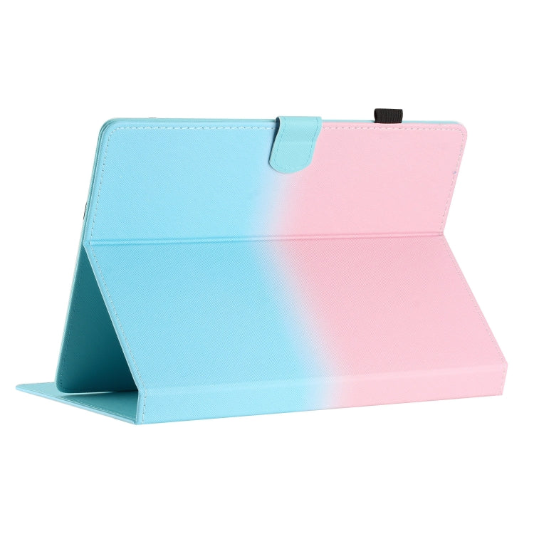 For 10 inch Universal Stitching Gradient Leather Tablet Case(Pink Blue) - 10 - 11 inch by buy2fix | Online Shopping UK | buy2fix