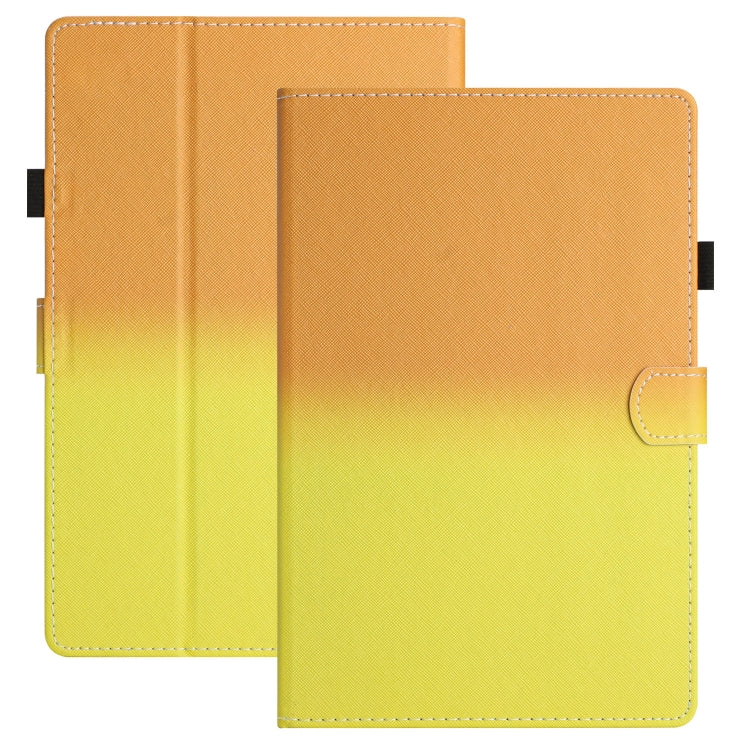 For 8 inch Universal Stitching Gradient Leather Tablet Case(Orange Yellow) - 8 inch by buy2fix | Online Shopping UK | buy2fix