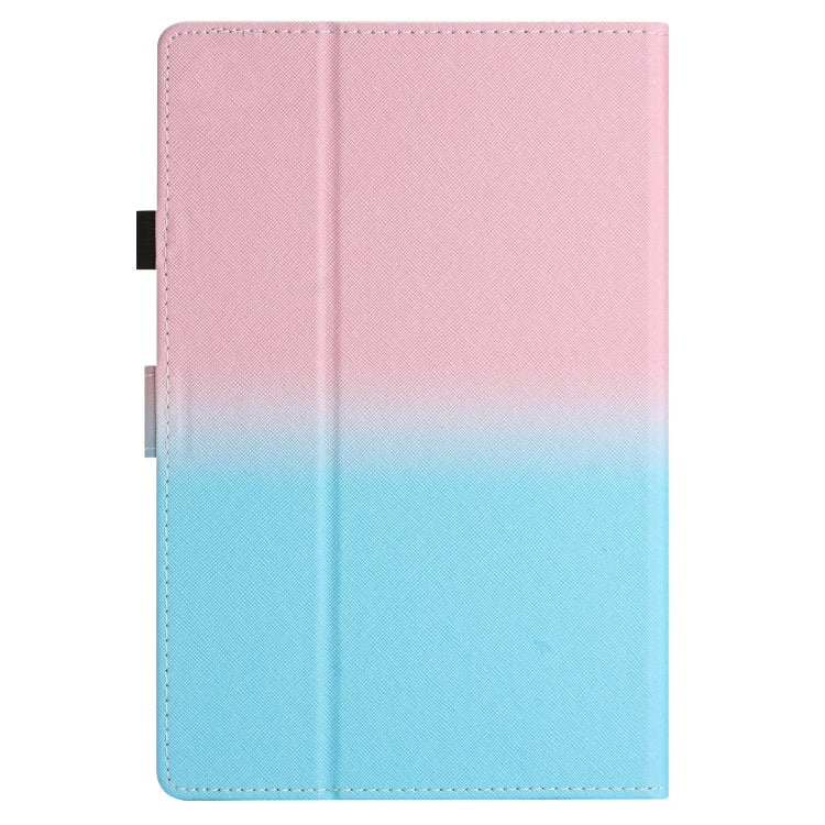 For 8 inch Universal Stitching Gradient Leather Tablet Case(Pink Blue) - 8 inch by buy2fix | Online Shopping UK | buy2fix