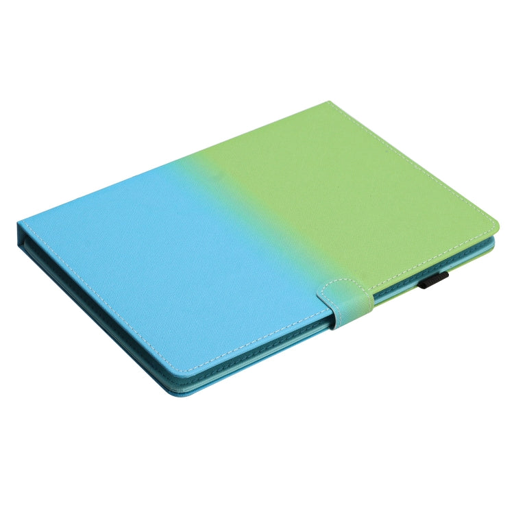 For 8 inch Universal Stitching Gradient Leather Tablet Case(Green Blue) - 8 inch by buy2fix | Online Shopping UK | buy2fix