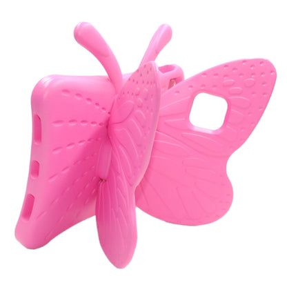 For iPad 2025 / 2022 Butterfly Bracket Style EVA Children Shockproof Tablet Protective Case(Rose Red) - iPad 2025 / 2022 Cases by buy2fix | Online Shopping UK | buy2fix