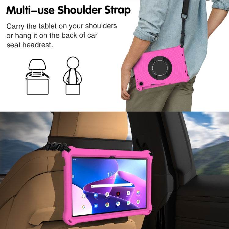 For Lenovo Tab M10 Plus 10.6 3rd Gen 2022 Spider King Silicone Protective Tablet Case(Rose Red) - Lenovo by buy2fix | Online Shopping UK | buy2fix