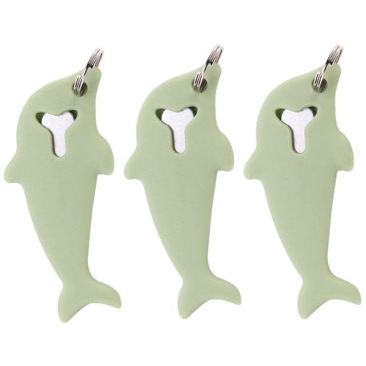 3pcs 2 in 1 Phone Tablet Card Removal Needle Dolphin Shape Card Opening Needle Cover(Green) - SIM Card Tool by buy2fix | Online Shopping UK | buy2fix