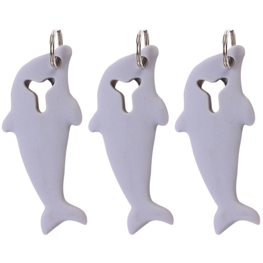 3pcs 2 in 1 Phone Tablet Card Removal Needle Dolphin Shape Card Opening Needle Cover(Grey)