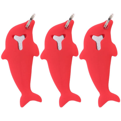 3pcs 2 in 1 Phone Tablet Card Removal Needle Dolphin Shape Card Opening Needle Cover(Red) - SIM Card Tool by buy2fix | Online Shopping UK | buy2fix