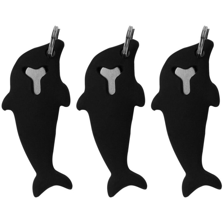 3pcs 2 in 1 Phone Tablet Card Removal Needle Dolphin Shape Card Opening Needle Cover(Black) - SIM Card Tool by buy2fix | Online Shopping UK | buy2fix