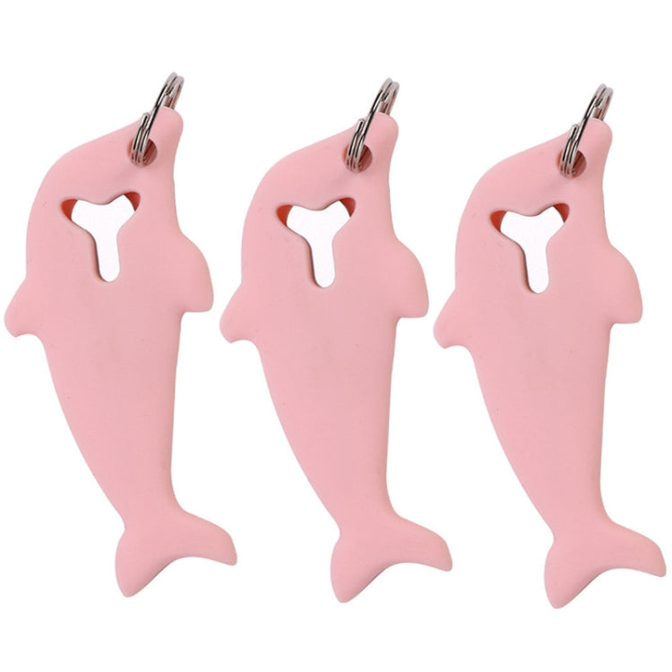 3pcs 2 in 1 Phone Tablet Card Removal Needle Dolphin Shape Card Opening Needle Cover(Pink) - SIM Card Tool by buy2fix | Online Shopping UK | buy2fix