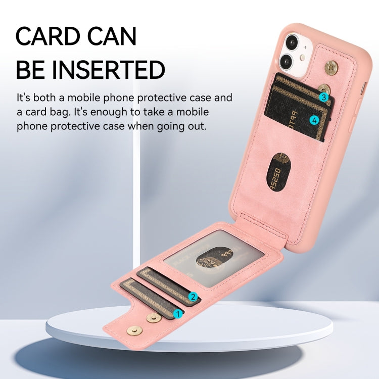 For iPhone 11 Armor Ring Wallet Back Cover Phone Case(Pink) by buy2fix