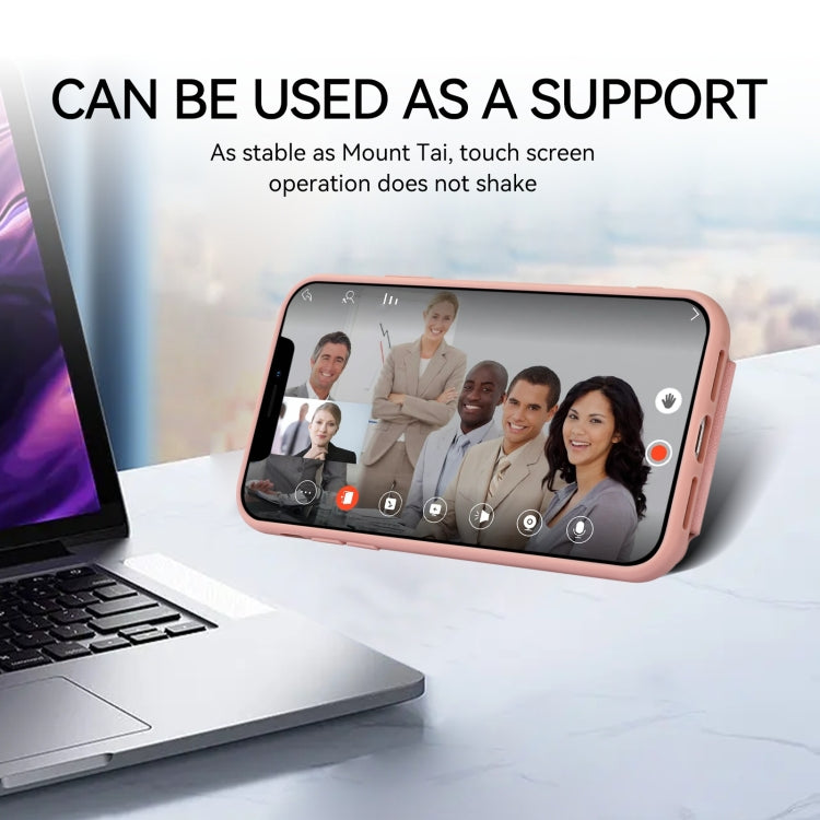 For iPhone X / XS Armor Ring Wallet Back Cover Phone Case(Pink) by buy2fix