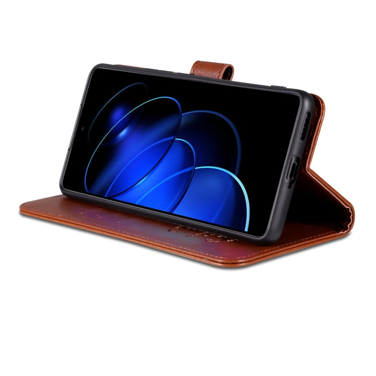For Honor 80 GT 5G AZNS Sheepskin Texture Flip Leather Phone Case(Brown) - Honor Cases by AZNS | Online Shopping UK | buy2fix