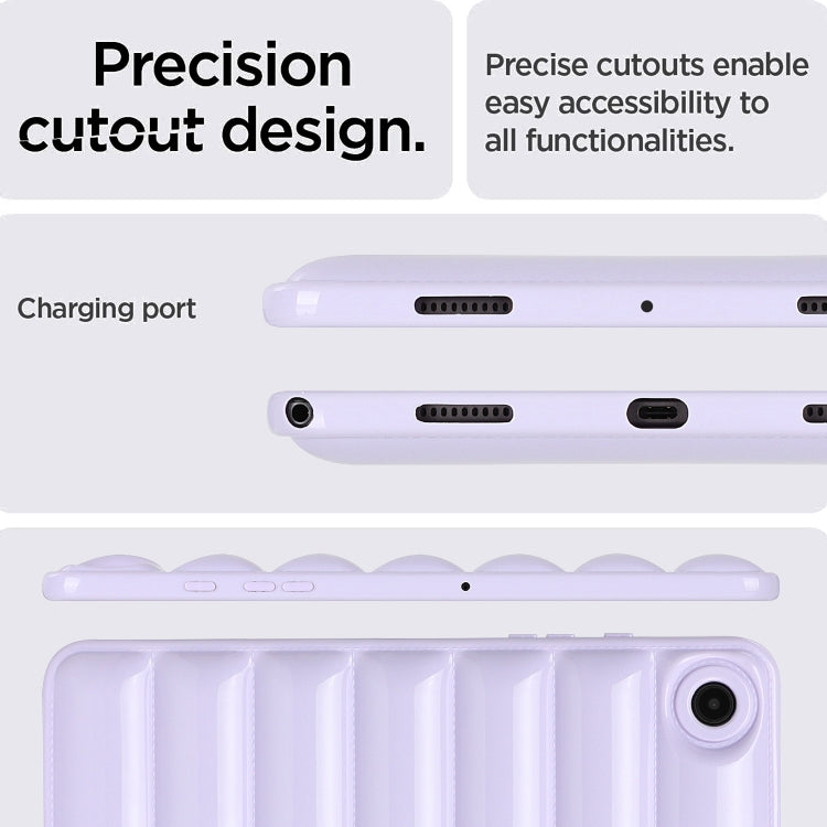 For Samsung Galaxy Tab S7 T870 / S8 X700 Eiderdown Cushion Shockproof Tablet Case(Purple) by buy2fix