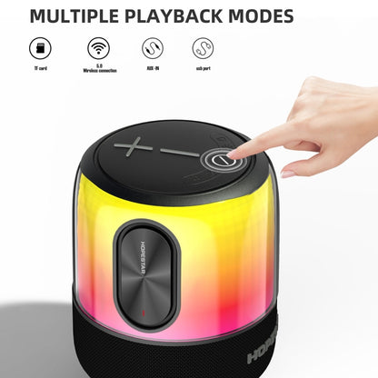 HOPESTAR SC-01 Waterproof LED Light Wireless Bluetooth Speaker(Black) - Desktop Speaker by HOPESTAR | Online Shopping UK | buy2fix