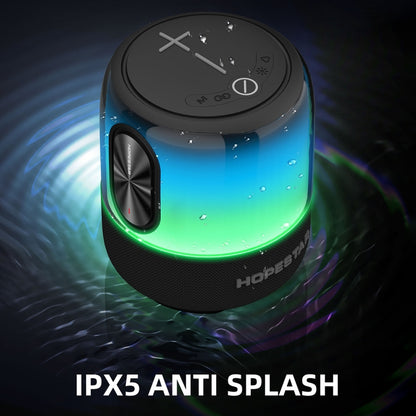 HOPESTAR SC-01 Waterproof LED Light Wireless Bluetooth Speaker(Black) - Desktop Speaker by HOPESTAR | Online Shopping UK | buy2fix