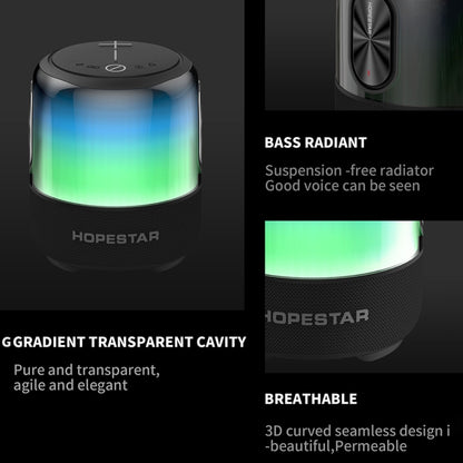 HOPESTAR SC-01 Waterproof LED Light Wireless Bluetooth Speaker(Black) - Desktop Speaker by HOPESTAR | Online Shopping UK | buy2fix