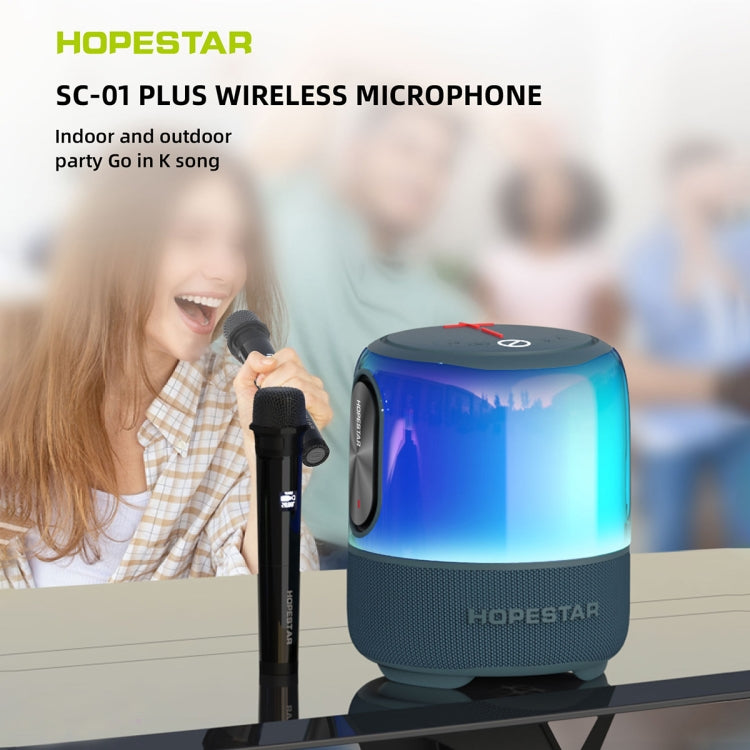 HOPESTAR SC-01 Waterproof LED Light Wireless Bluetooth Speaker(Black) - Desktop Speaker by HOPESTAR | Online Shopping UK | buy2fix