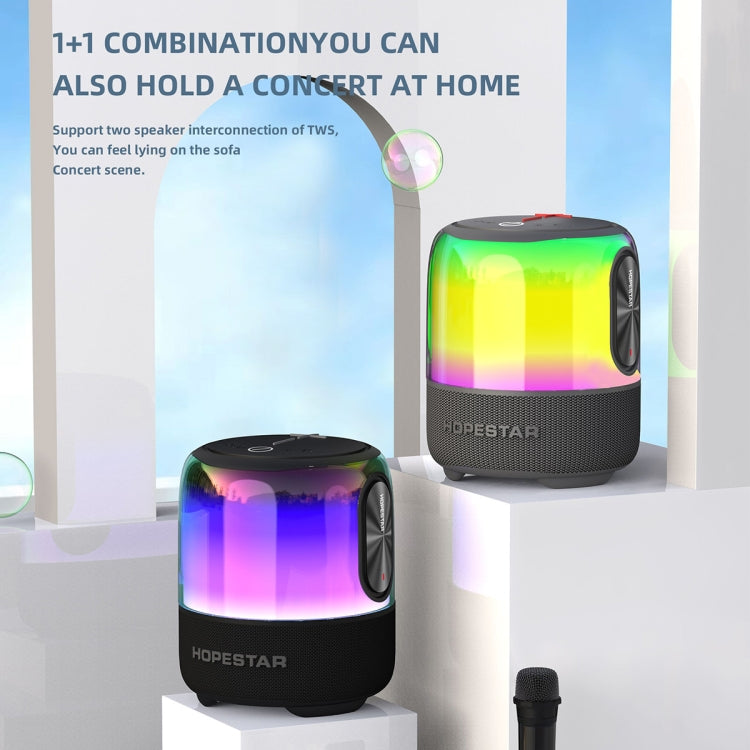 HOPESTAR SC-01 Waterproof LED Light Wireless Bluetooth Speaker(Black) - Desktop Speaker by HOPESTAR | Online Shopping UK | buy2fix