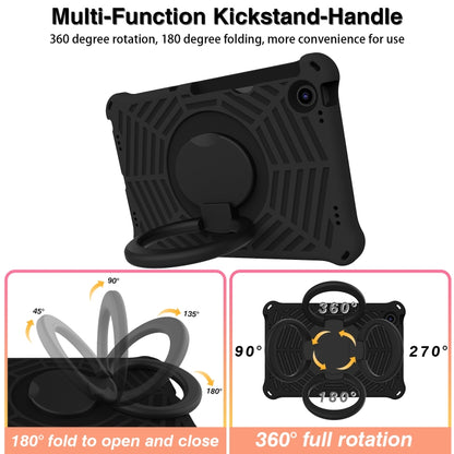 For Lenovo Tab M10 Plus 10.6 3rd Gen 2022 Spider King Silicone Protective Tablet Case(Black) - Lenovo by buy2fix | Online Shopping UK | buy2fix