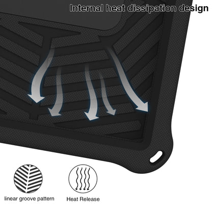 For Huawei MatePad T 10s Spider King Silicone Protective Tablet Case(Black) - Huawei by buy2fix | Online Shopping UK | buy2fix