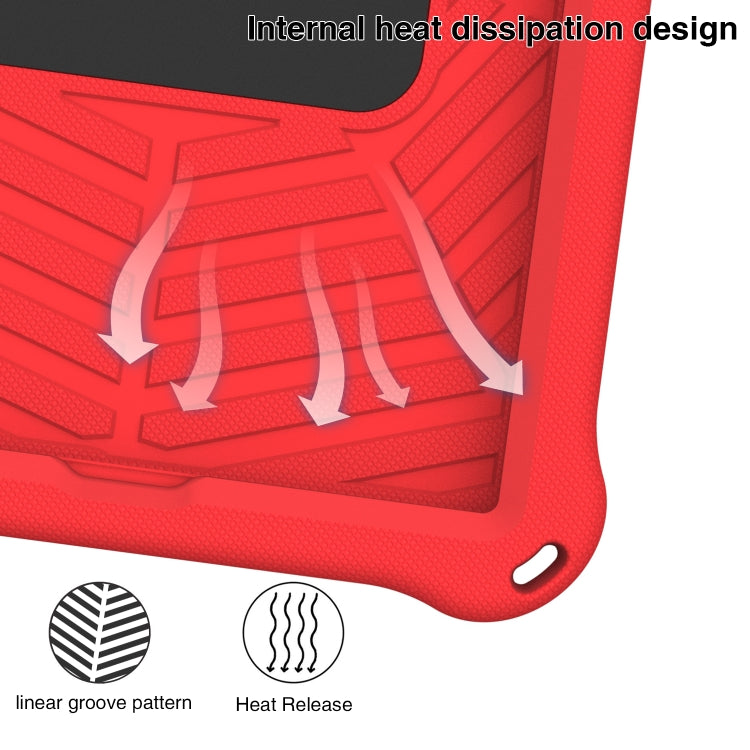 For Samsung Galaxy Tab A 10.1 2019 T510 Spider King Silicone Protective Tablet Case(Red) - Tab A 10.1 (2019) T510 / T515 by buy2fix | Online Shopping UK | buy2fix