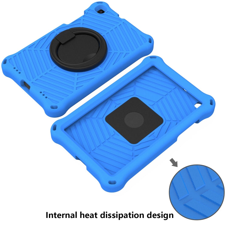 For Samsung Galaxy Tab A 8 SM-T290 Spider King Silicone Protective Tablet Case(Blue) by buy2fix