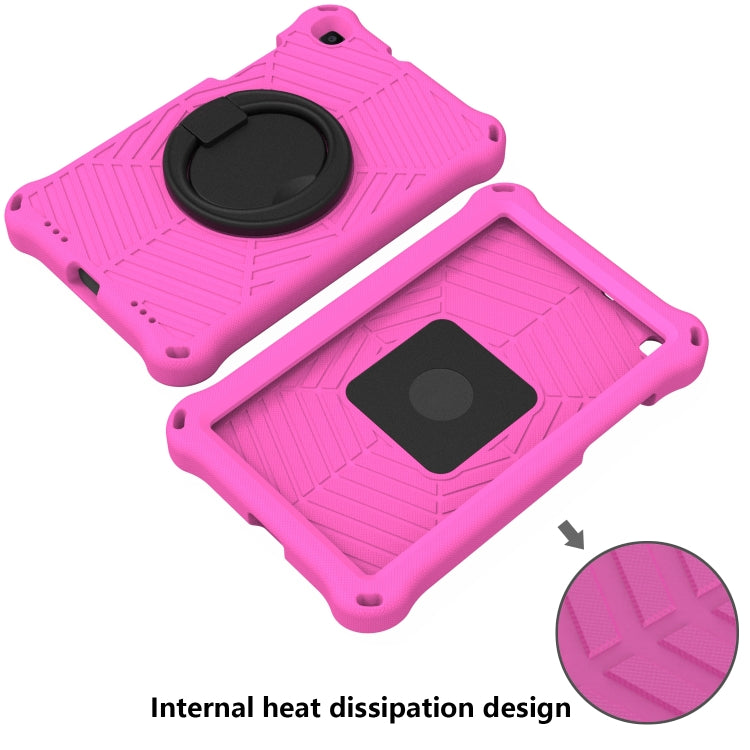 For Samsung Galaxy Tab A 8 SM-T290 Spider King Silicone Protective Tablet Case(Rose Red) by buy2fix