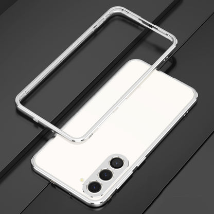 For Samsung Galaxy S23 5G Aurora Series Lens Protector + Metal Frame Phone Case(Silver) - Galaxy S23 5G Cases by buy2fix | Online Shopping UK | buy2fix