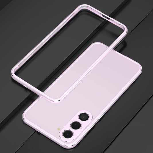 For Samsung Galaxy S23+ 5G Aurora Series Lens Protector + Metal Frame Phone Case(Purple Silver) - Galaxy S23+ 5G Cases by buy2fix | Online Shopping UK | buy2fix
