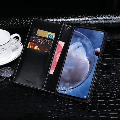 For Huawei Nova 5Z idewei Crocodile Texture Horizontal Flip Leather Case with Holder & Card Slots & Wallet(Black) - Huawei Cases by idewei | Online Shopping UK | buy2fix