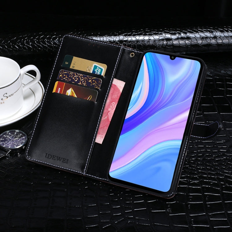 For Huawei Enjoy 10s idewei Crocodile Texture Horizontal Flip Leather Case with Holder & Card Slots & Wallet(Black) - Huawei Cases by idewei | Online Shopping UK | buy2fix