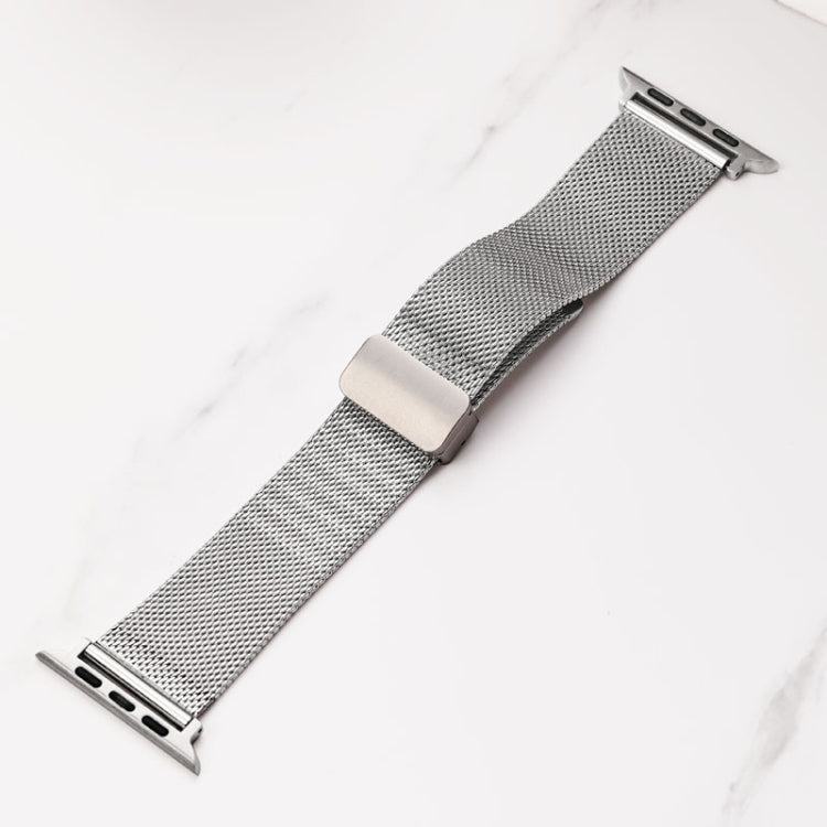Milan Fold Buckle Metal Watch Band For Apple Watch Series 9&8&7 41mm / SE 3&SE 2&6&SE&5&4 40mm / 3&2&1 38mm (Orange Green) by buy2fix