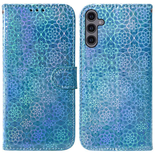 For Samsung Galaxy A24 4G Colorful Magnetic Buckle Leather Phone Case(Blue)