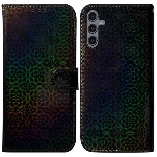 For Samsung Galaxy A24 4G Colorful Magnetic Buckle Leather Phone Case(Black)