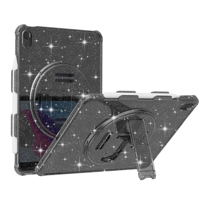 For iPad 2025 / 2022 Terminator Shockproof Glitter Powder Tablet Case with Holder(Black) - iPad 2025 / 2022 Cases by buy2fix | Online Shopping UK | buy2fix