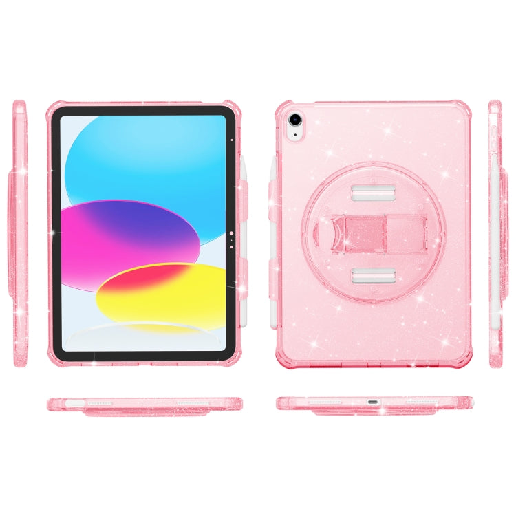 For iPad 2025 / 2022 Terminator Shockproof Glitter Powder Tablet Case with Holder(Pink) - iPad 2025 / 2022 Cases by buy2fix | Online Shopping UK | buy2fix