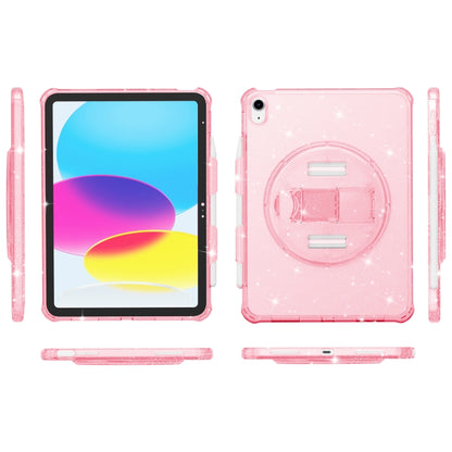 For iPad 2025 / 2022 Terminator Shockproof Glitter Powder Tablet Case with Holder(Pink) - iPad 2025 / 2022 Cases by buy2fix | Online Shopping UK | buy2fix