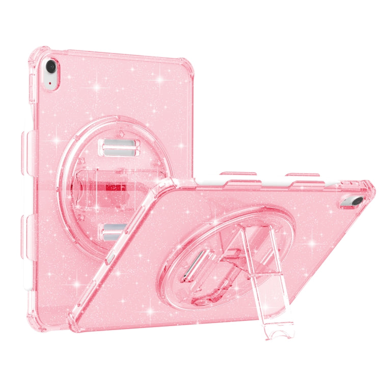 For iPad 2025 / 2022 Terminator Shockproof Glitter Powder Tablet Case with Holder(Pink) - iPad 2025 / 2022 Cases by buy2fix | Online Shopping UK | buy2fix