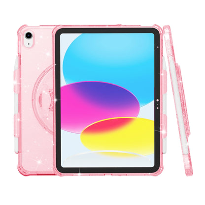 For iPad 2025 / 2022 Terminator Shockproof Glitter Powder Tablet Case with Holder(Pink) - iPad 2025 / 2022 Cases by buy2fix | Online Shopping UK | buy2fix