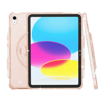 For iPad 2025 / 2022 Terminator Shockproof Glitter Powder Tablet Case with Holder(Gold) - iPad 2025 / 2022 Cases by buy2fix | Online Shopping UK | buy2fix