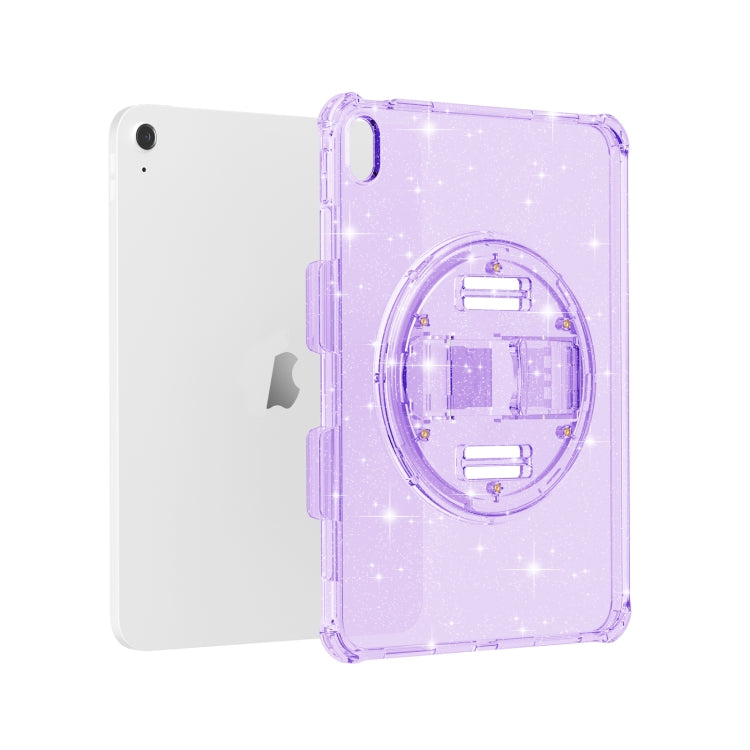 For iPad 2025 / 2022 Terminator Shockproof Glitter Powder Tablet Case with Holder(Purple) - iPad 2025 / 2022 Cases by buy2fix | Online Shopping UK | buy2fix