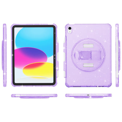 For iPad 2025 / 2022 Terminator Shockproof Glitter Powder Tablet Case with Holder(Purple) - iPad 2025 / 2022 Cases by buy2fix | Online Shopping UK | buy2fix