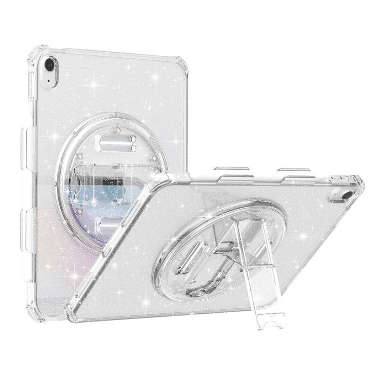 For iPad 2025 / 2022 Terminator Shockproof Glitter Powder Tablet Case with Holder(White) - iPad 2025 / 2022 Cases by buy2fix | Online Shopping UK | buy2fix
