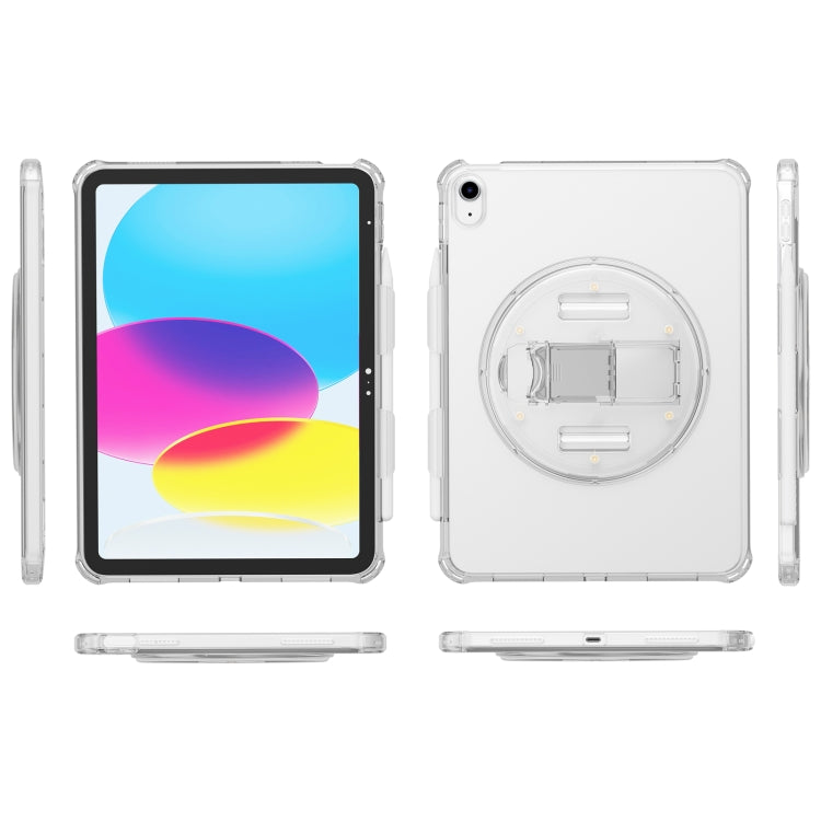 For iPad 2025 / 2022 Terminator Shockproof Glitter Powder Tablet Case with Holder(Transparent) - iPad 2025 / 2022 Cases by buy2fix | Online Shopping UK | buy2fix