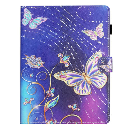 For 7 inch Coloured Drawing Stitching Leather Tablet Case(Butterfly) - 7 inch by buy2fix | Online Shopping UK | buy2fix