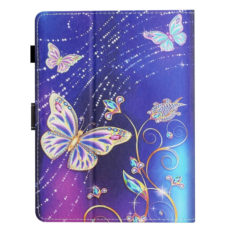 For 7 inch Coloured Drawing Stitching Leather Tablet Case(Butterfly) - 7 inch by buy2fix | Online Shopping UK | buy2fix