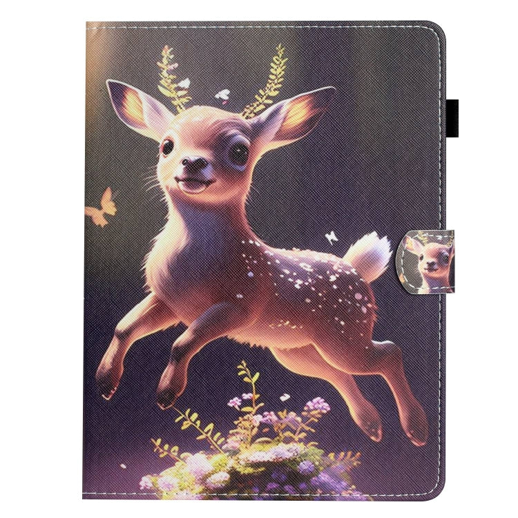 For 8 inch Coloured Drawing Stitching Leather Tablet Case(Deer) - 8 inch by buy2fix | Online Shopping UK | buy2fix