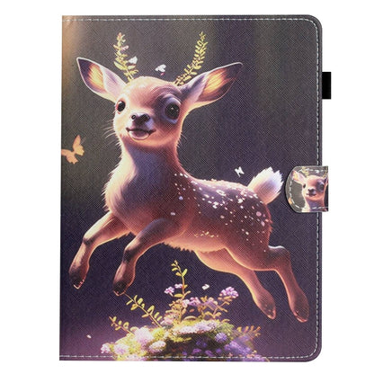 For 8 inch Coloured Drawing Stitching Leather Tablet Case(Deer) - 8 inch by buy2fix | Online Shopping UK | buy2fix