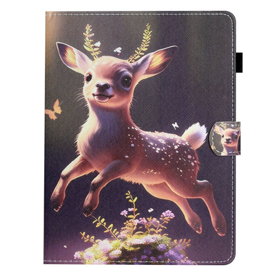 For 8 inch Coloured Drawing Stitching Leather Tablet Case(Deer) - 8 inch by buy2fix | Online Shopping UK | buy2fix