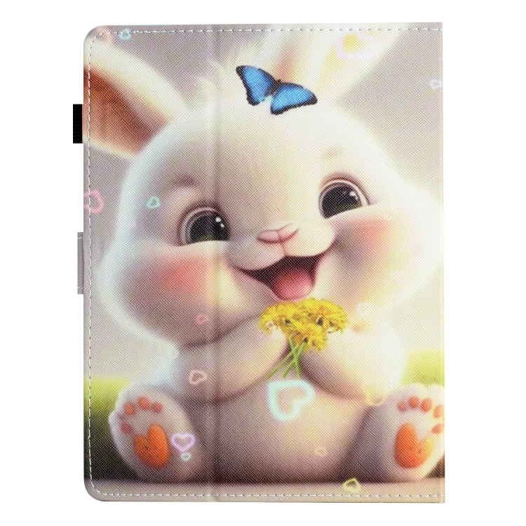 For 8 inch Coloured Drawing Stitching Leather Tablet Case(Rabbit) - 8 inch by buy2fix | Online Shopping UK | buy2fix
