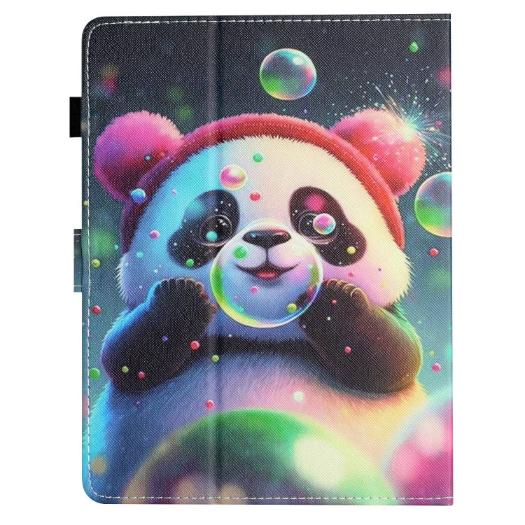 For 10 inch Coloured Drawing Stitching Leather Tablet Case(Panda) - 10 - 11 inch by buy2fix | Online Shopping UK | buy2fix