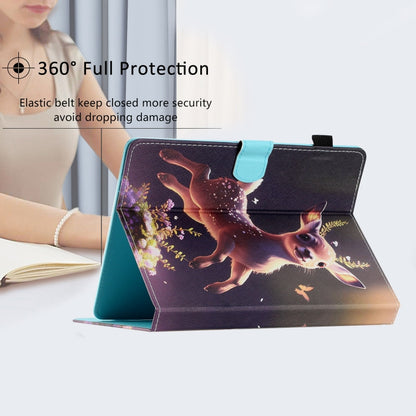 For 10 inch Coloured Drawing Stitching Leather Tablet Case(Deer) - 10 - 11 inch by buy2fix | Online Shopping UK | buy2fix